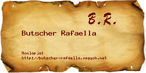 Butscher Rafaella névjegykártya